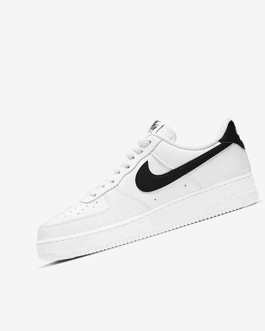 White / Black Nike Air Force 1 \'07 Men\'s Sneakers | CA_4649
