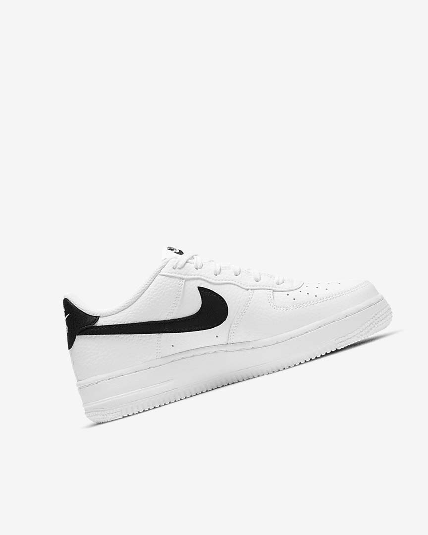 White / Black Nike Air Force 1 Boys' Sneakers | CA_5321
