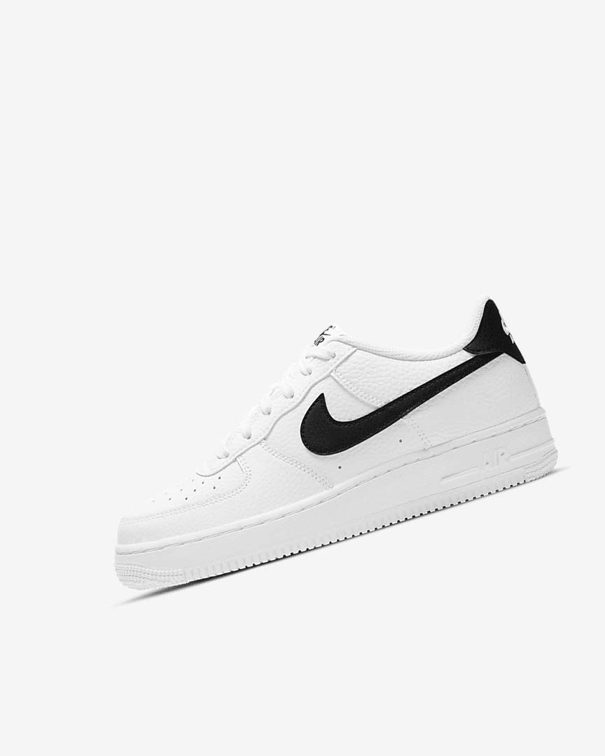 White / Black Nike Air Force 1 Boys\' Sneakers | CA_5321