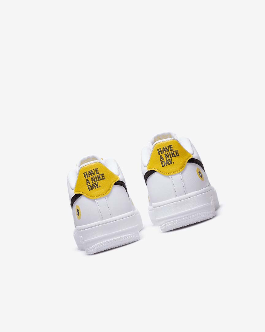 White / Black Nike Air Force 1 LV8 Boys' Sneakers | CA_2313
