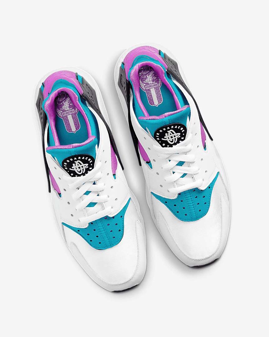 White / Black Nike Air Huarache Men's Sneakers | CA_4647