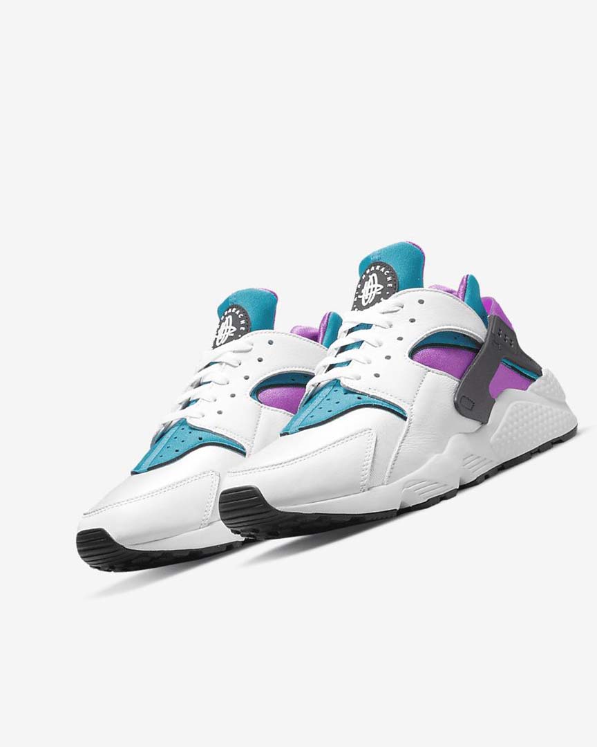 White / Black Nike Air Huarache Men's Sneakers | CA_4647