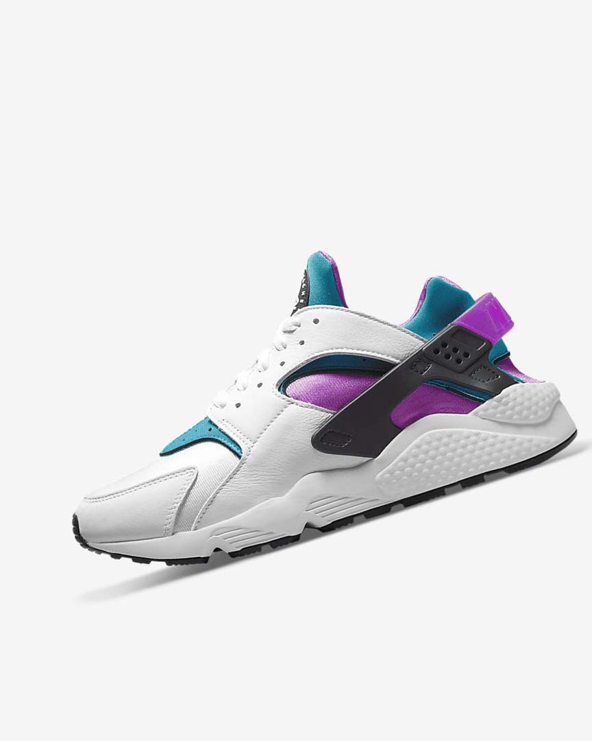 White / Black Nike Air Huarache Men\'s Sneakers | CA_4647