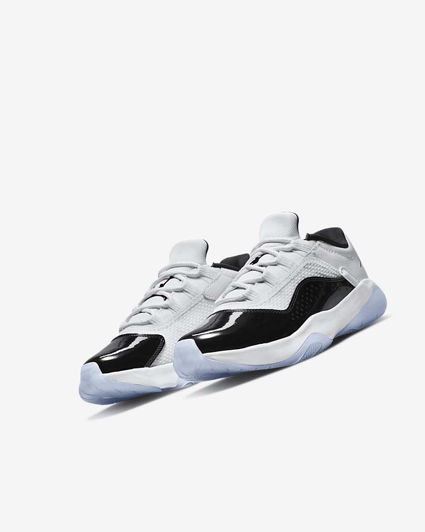 White / Black Nike Air Jordan 11 CMFT Low Boys' Basketball Shoes | CA_3081