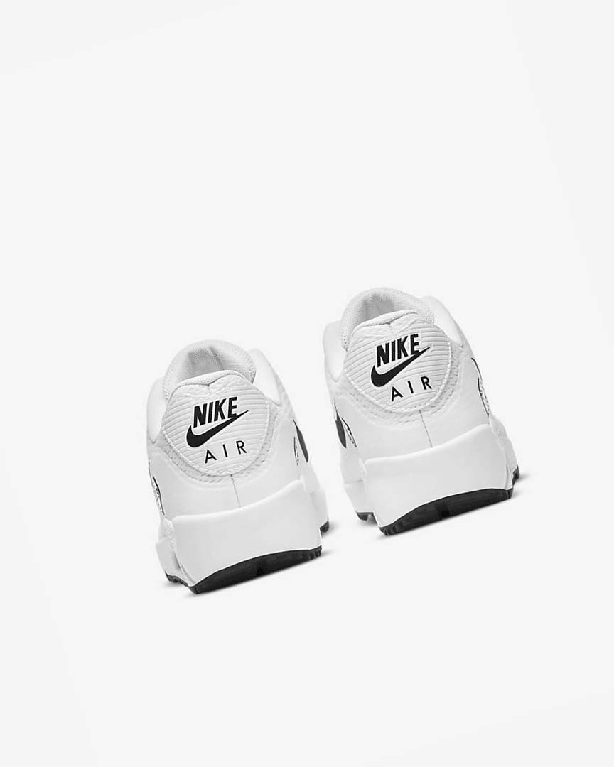 White / Black Nike Air Max 90 G Men's Golf Shoes | CA_2793