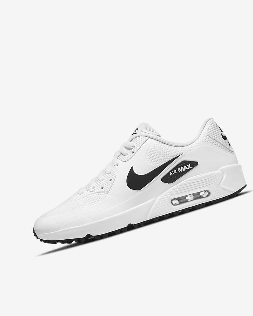 White / Black Nike Air Max 90 G Women\'s Golf Shoes | CA_5207
