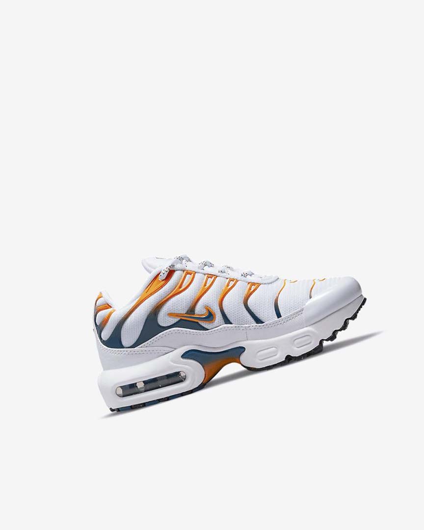 White / Black Nike Air Max Plus Boys' Sneakers | CA_4552
