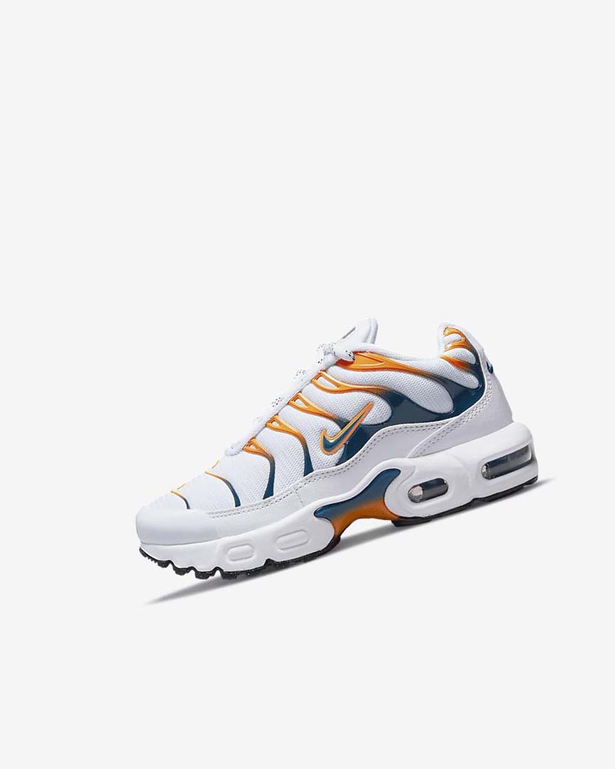 White / Black Nike Air Max Plus Boys\' Sneakers | CA_4552