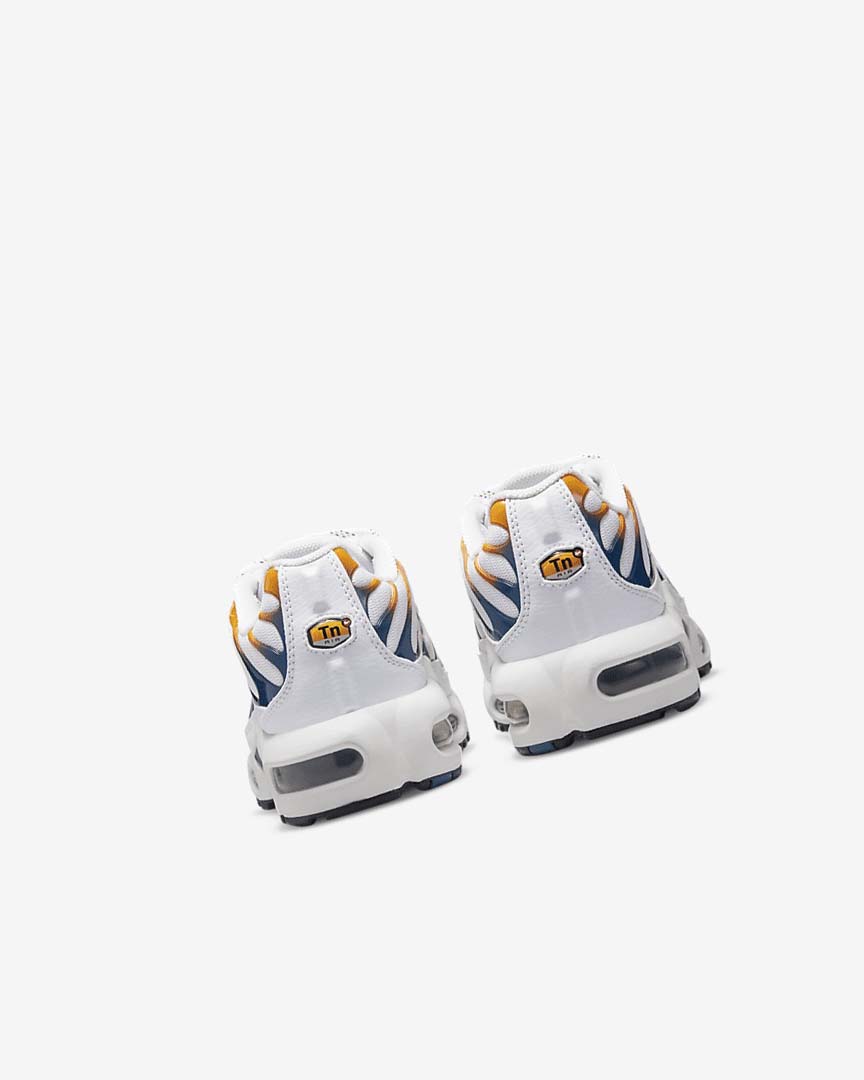 White / Black Nike Air Max Plus Girls' Sneakers | CA_2993