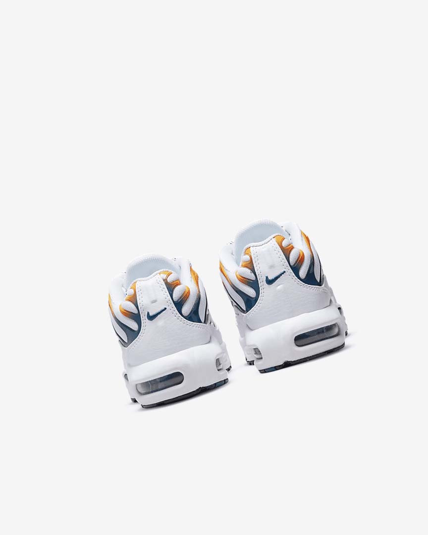 White / Black Nike Air Max Plus Girls' Sneakers | CA_4526