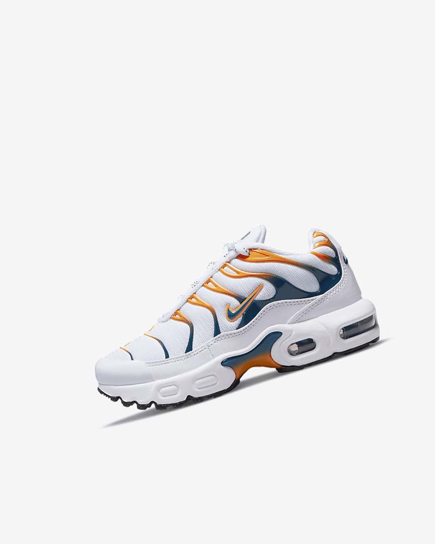 White / Black Nike Air Max Plus Girls\' Sneakers | CA_4526