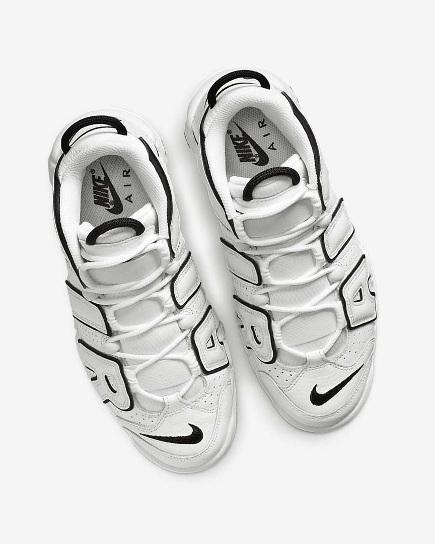 White / Black Nike Air More Uptempo Women's Sneakers | CA_4880