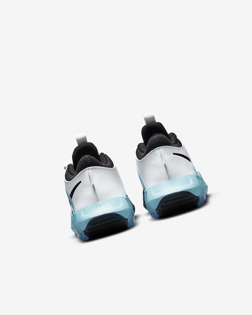 White / Black Nike Air Zoom Crossover Boys' Basketball Shoes | CA_4710