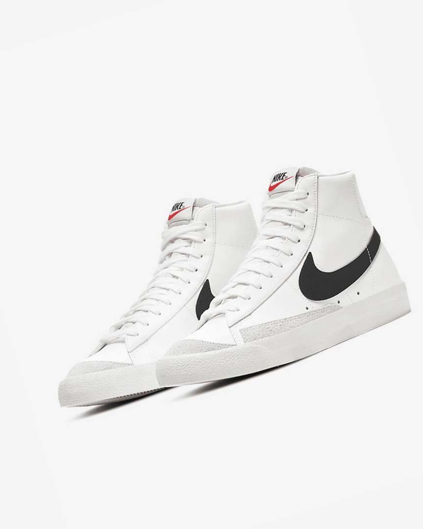 White / Black Nike Blazer Mid '77 Vintage Men's Sneakers | CA_5315