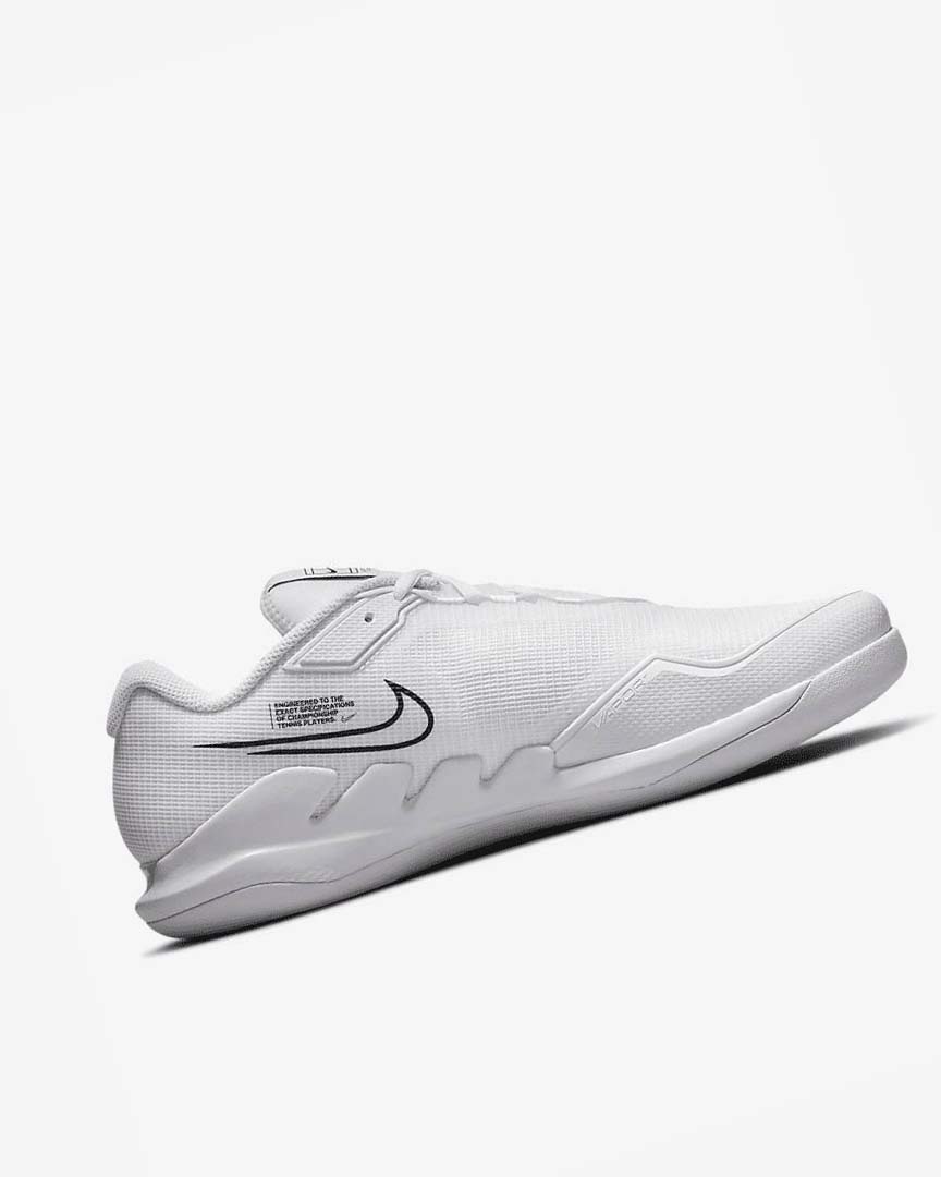 White / Black Nike Court Air Zoom Vapor Pro Men's Tennis Shoes | CA_4574