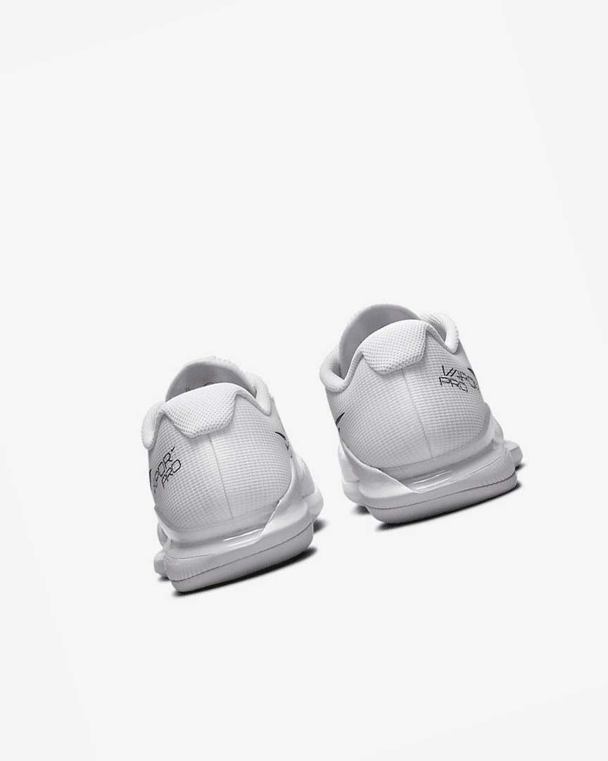 White / Black Nike Court Air Zoom Vapor Pro Men's Tennis Shoes | CA_4574