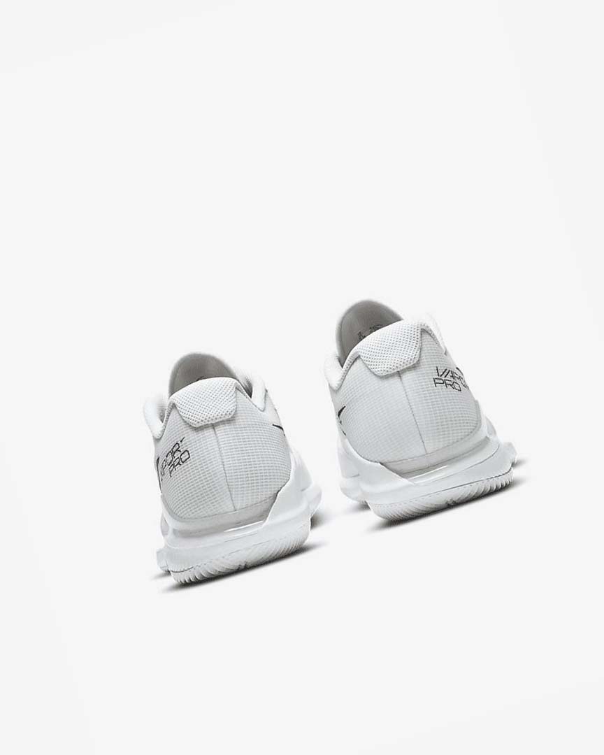 White / Black Nike Court Air Zoom Vapor Pro Men's Tennis Shoes | CA_4698