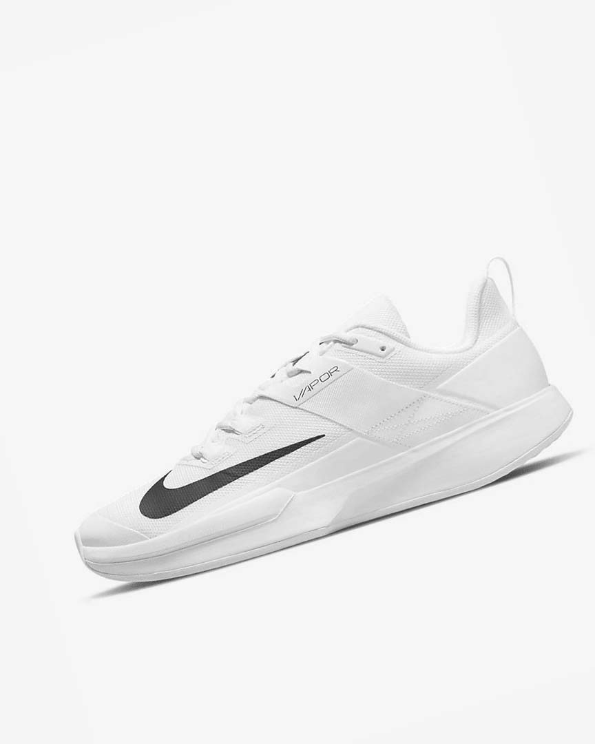 White / Black Nike Court Vapor Lite Men\'s Tennis Shoes | CA_5357