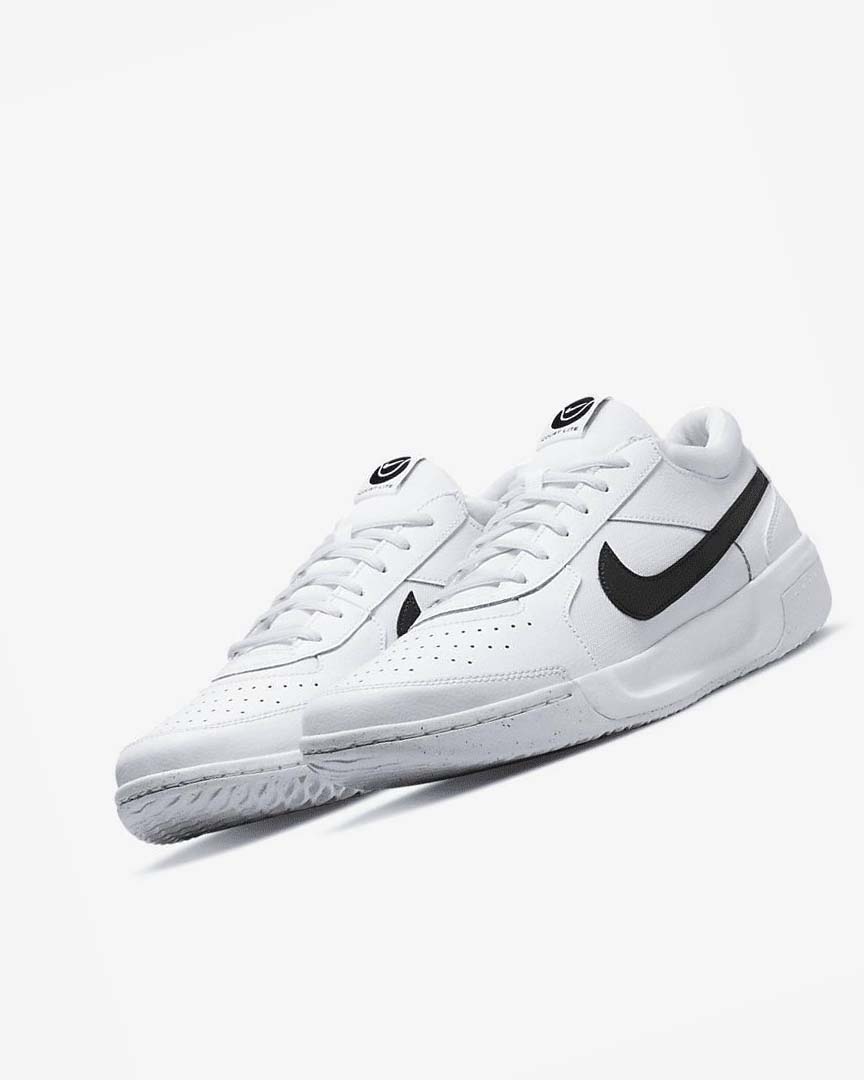 White / Black Nike Court Zoom Lite 3 Men's Tennis Shoes | CA_2308