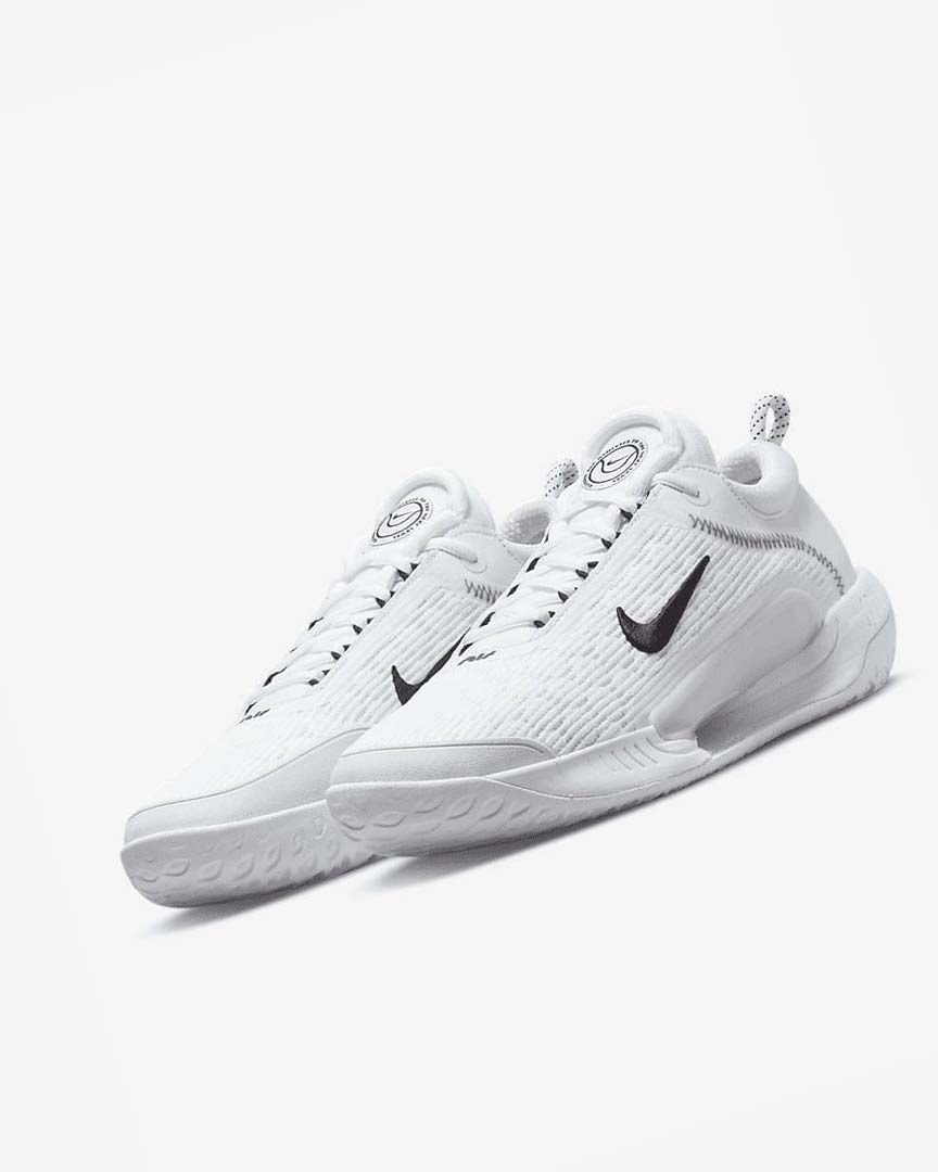 White / Black Nike Court Zoom NXT Men's Tennis Shoes | CA_3023