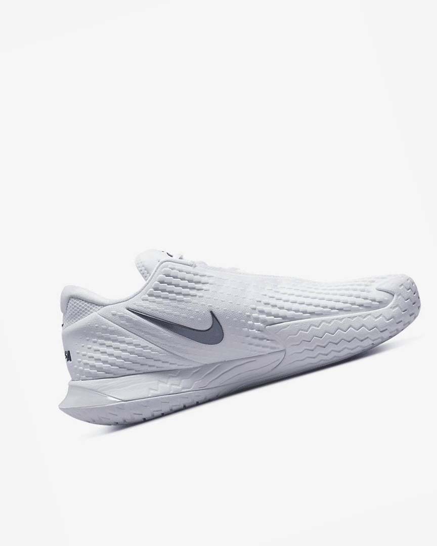 White / Black Nike Court Zoom Vapor Cage 4 Rafa Men's Tennis Shoes | CA_1138