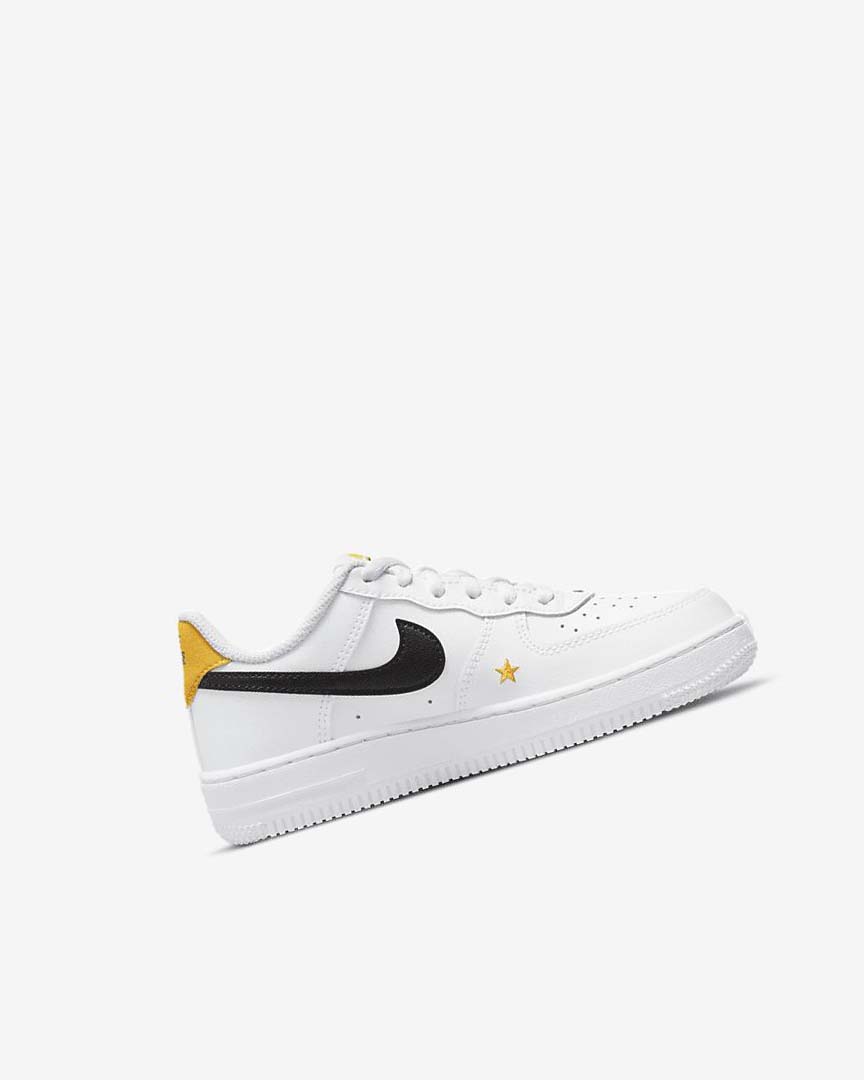 White / Black Nike Force 1 LV8 Boys' Shoes | CA_5487