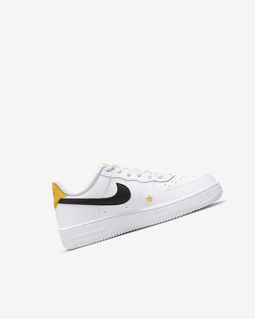 White / Black Nike Force 1 LV8 Girls' Shoes | CA_5543