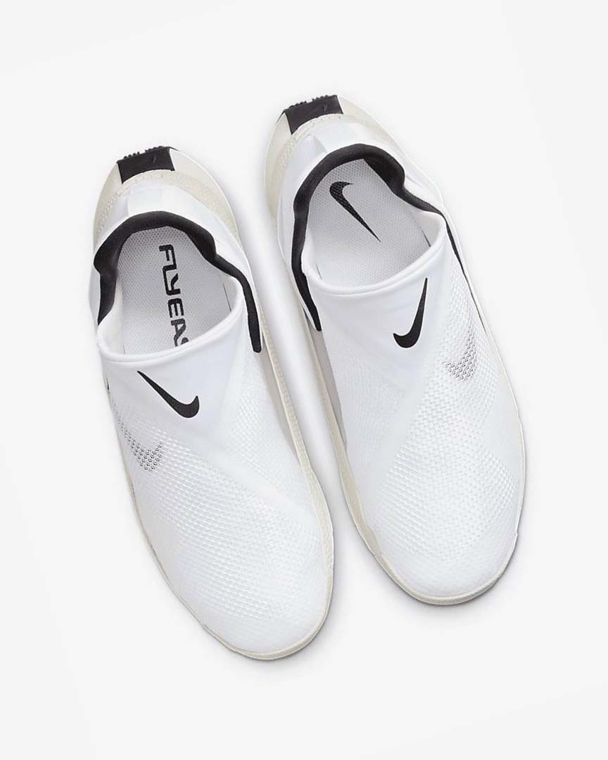 White / Black Nike Go FlyEase Men's Sneakers | CA_2647