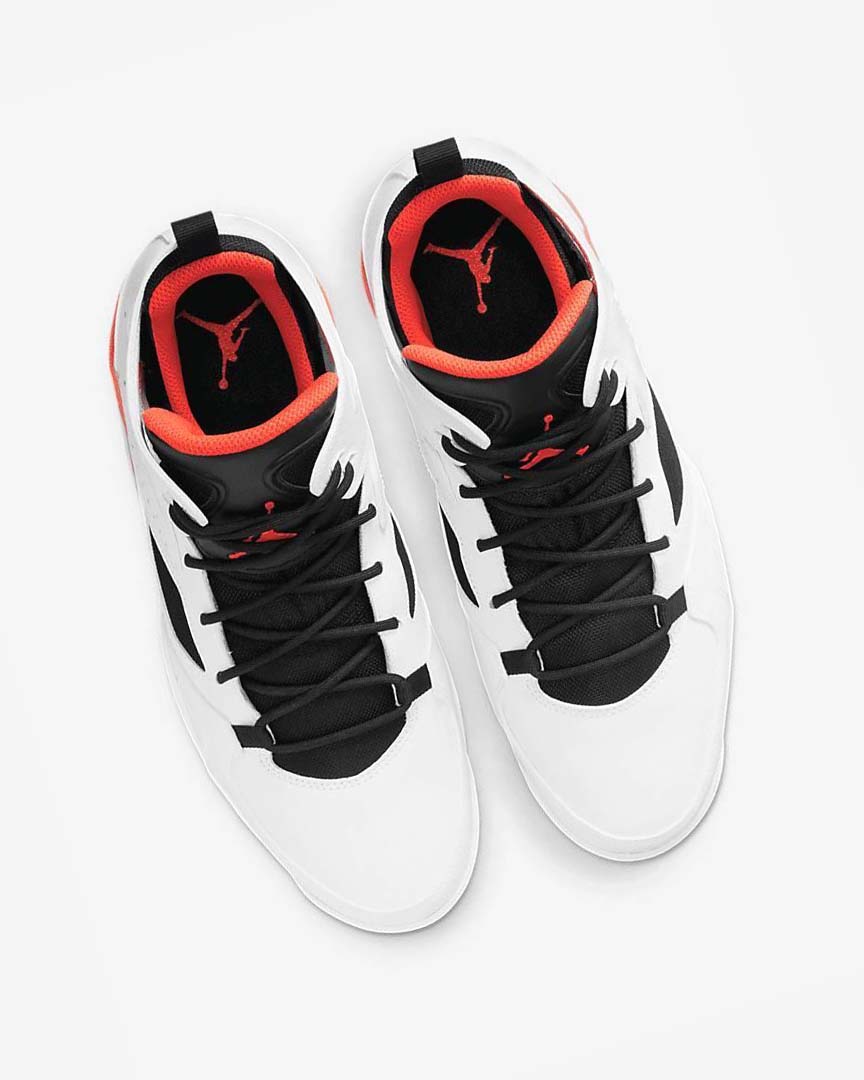 White / Black Nike Jordan Flight Club '91 Men's Basketball Shoes | CA_5607