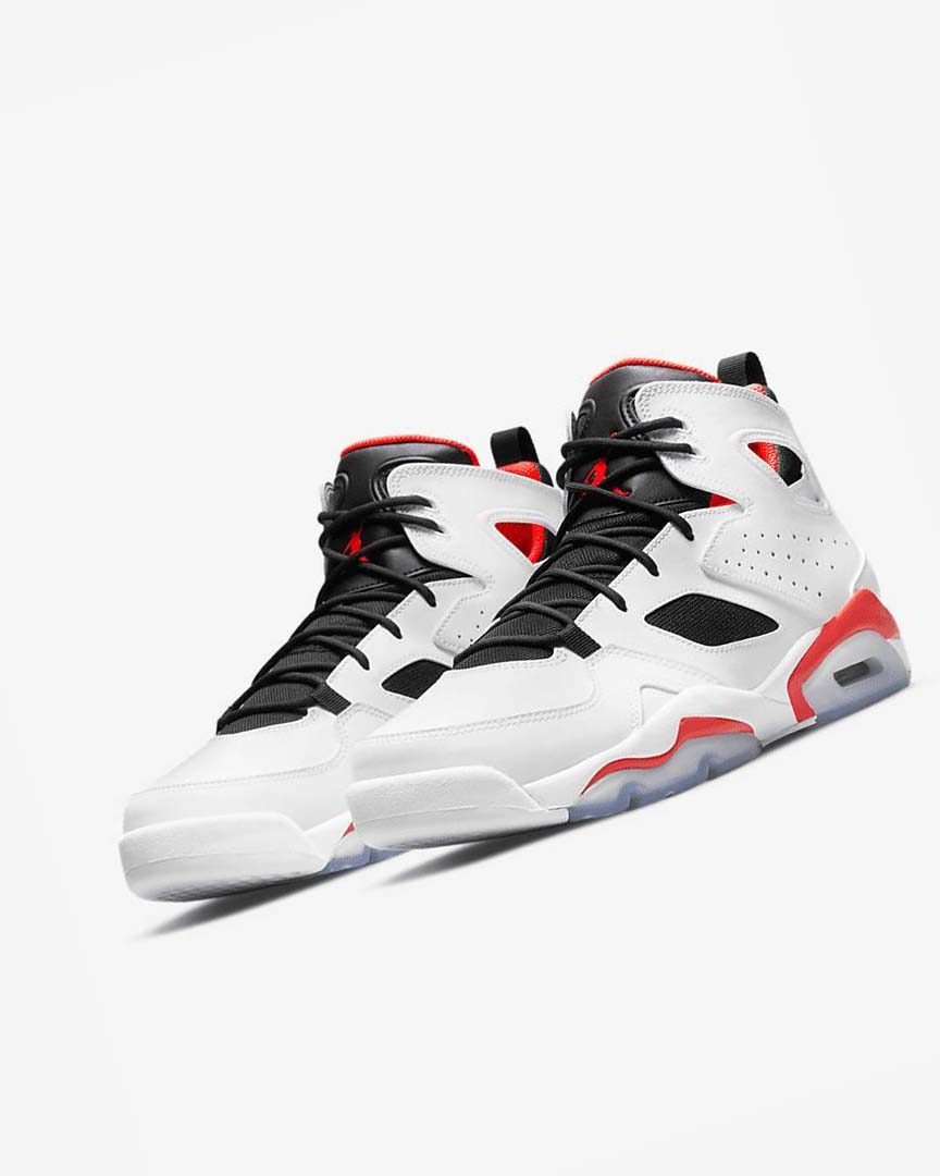 White / Black Nike Jordan Flight Club '91 Men's Basketball Shoes | CA_5607