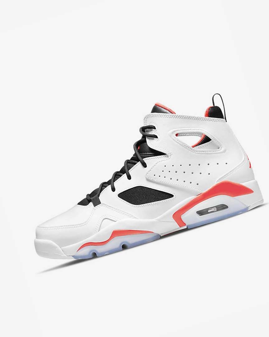 White / Black Nike Jordan Flight Club \'91 Men\'s Basketball Shoes | CA_5607