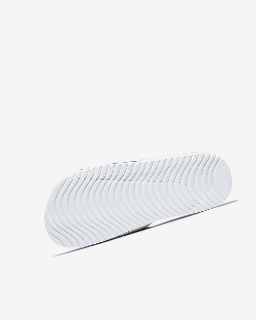 White / Black Nike Kawa Boys' Slides | CA_2446