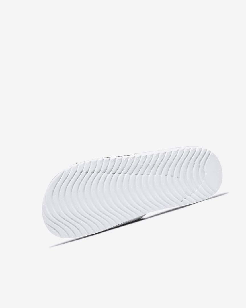 White / Black Nike Kawa Girls' Slides | CA_2585