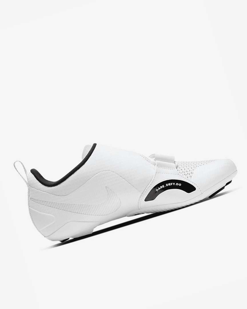 White / Black Nike SuperRep Cycle Men's Training Shoes | CA_4869