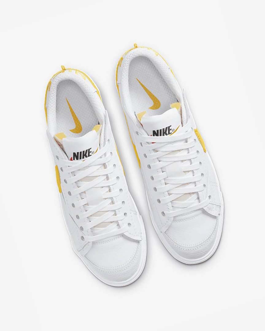 White / Black / Orange Nike Blazer Low Jumbo Men's Sneakers | CA_2583
