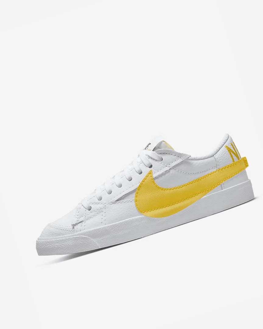 White / Black / Orange Nike Blazer Low Jumbo Men\'s Sneakers | CA_2583