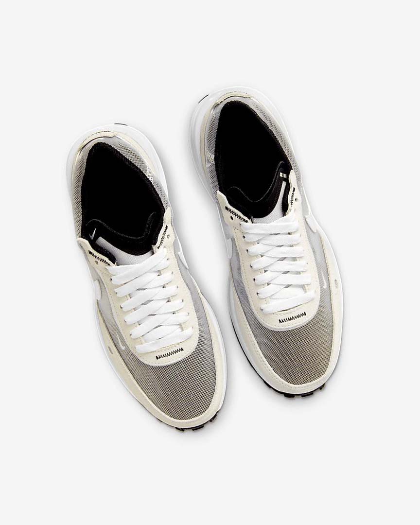 White / Black / Orange / White Nike Waffle One Girls' Sneakers | CA_2839