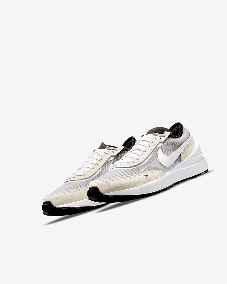 White / Black / Orange / White Nike Waffle One Girls' Sneakers | CA_2839
