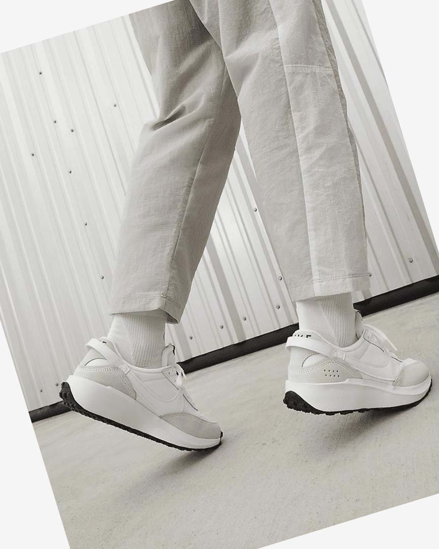 White / Black / Orange / White Nike Waffle Debut Women's Sneakers | CA_5369