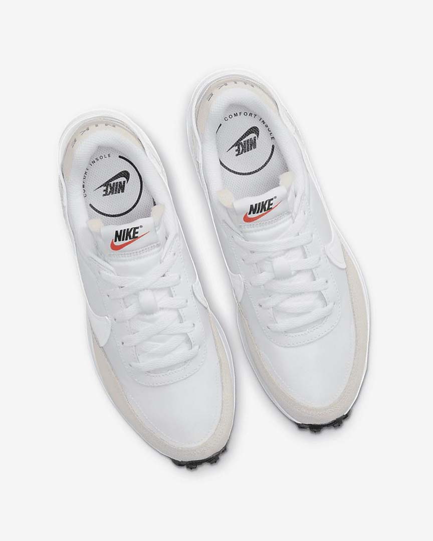 White / Black / Orange / White Nike Waffle Debut Women's Sneakers | CA_5369