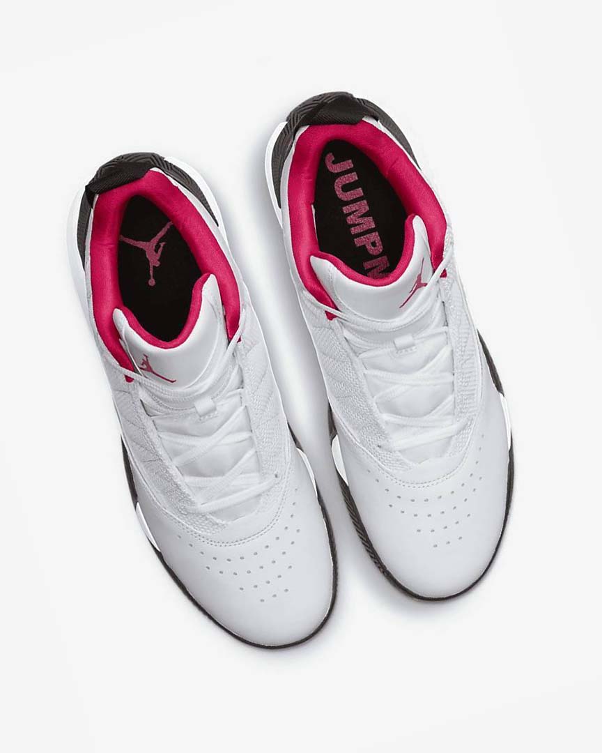 White / Black / Pink Nike Jordan Stay Loyal Men's Basketball Shoes | CA_2727