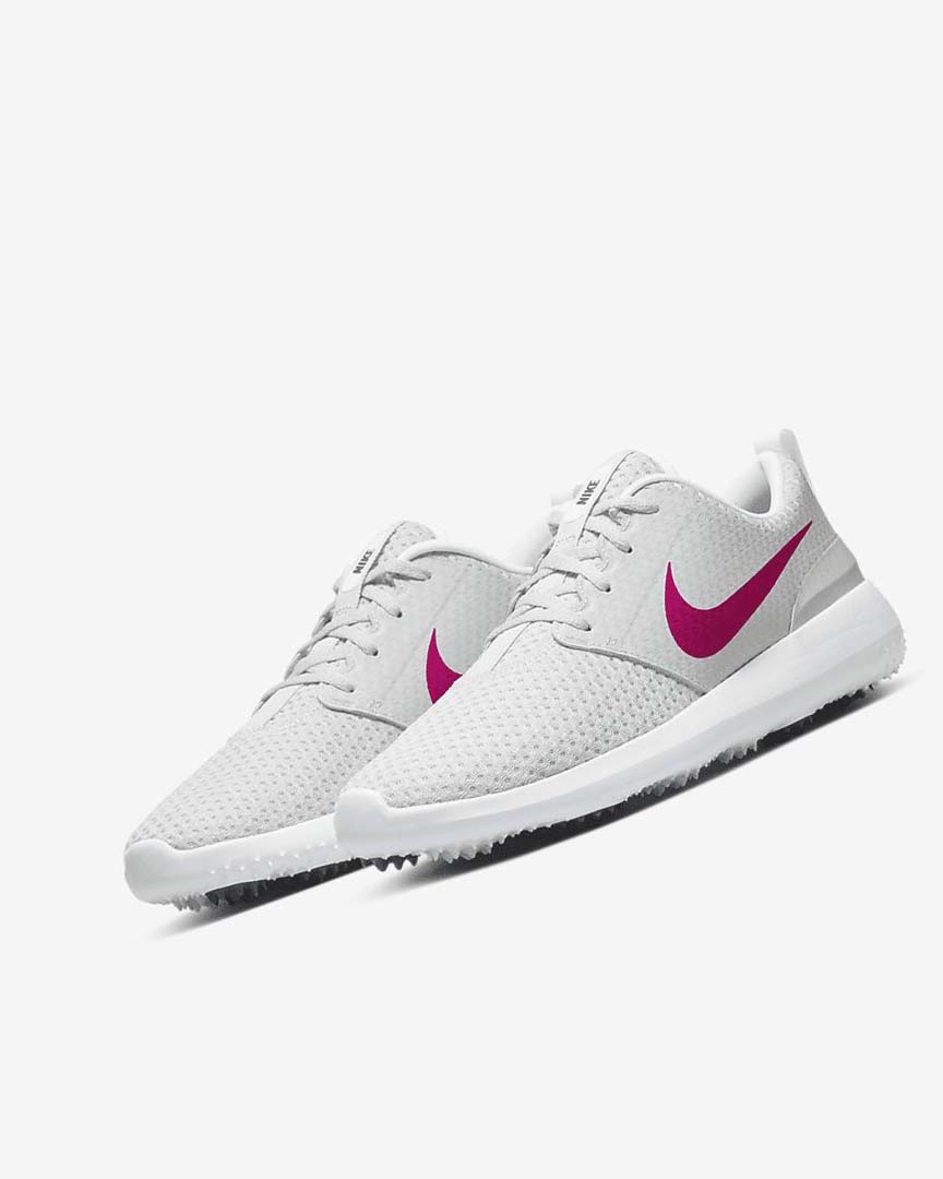 White / Black / Pink Nike Roshe G Women's Golf Shoes | CA_2961