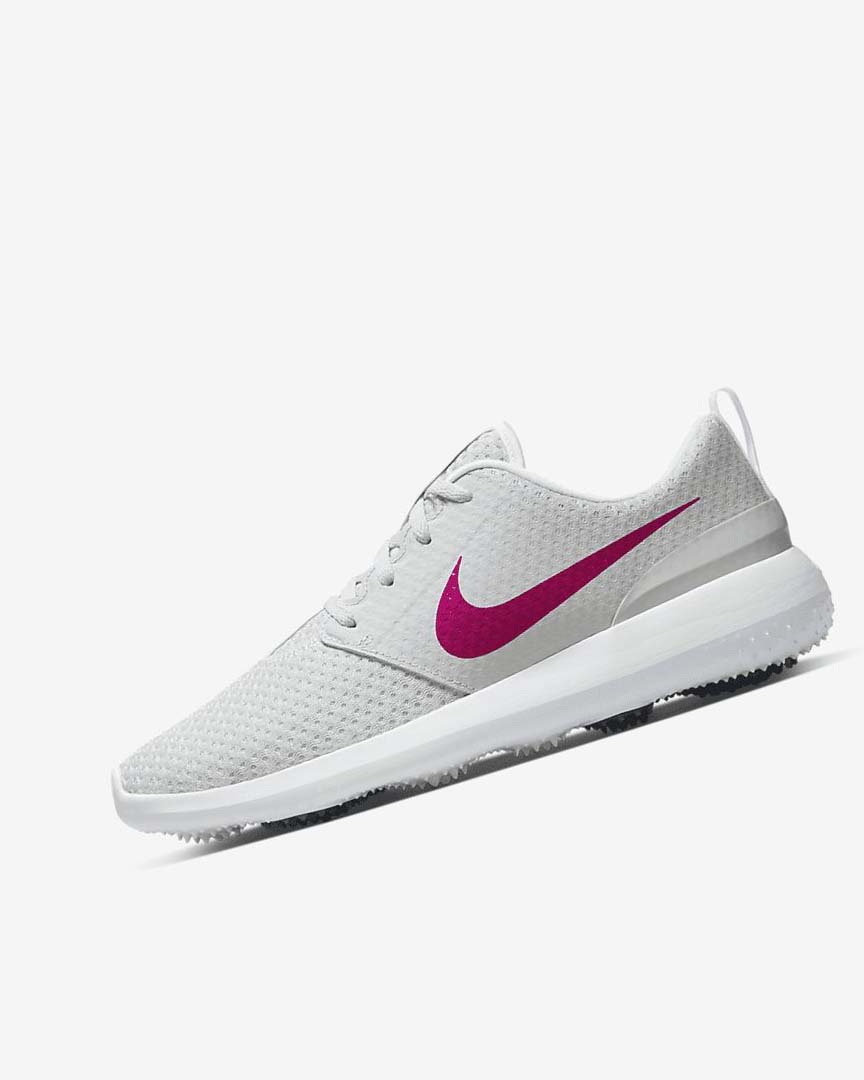 White / Black / Pink Nike Roshe G Women\'s Golf Shoes | CA_2961