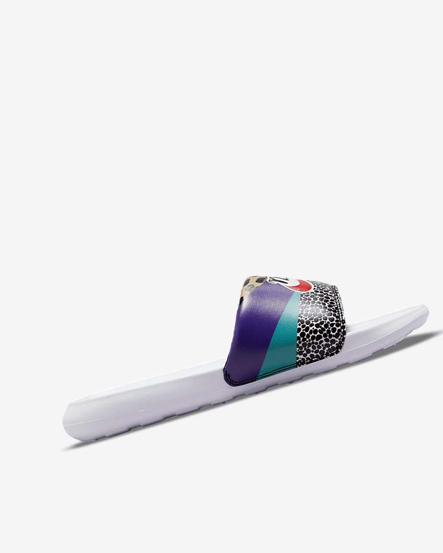 White / Black / Purple / Red Nike Victori One Women's Slides | CA_5152
