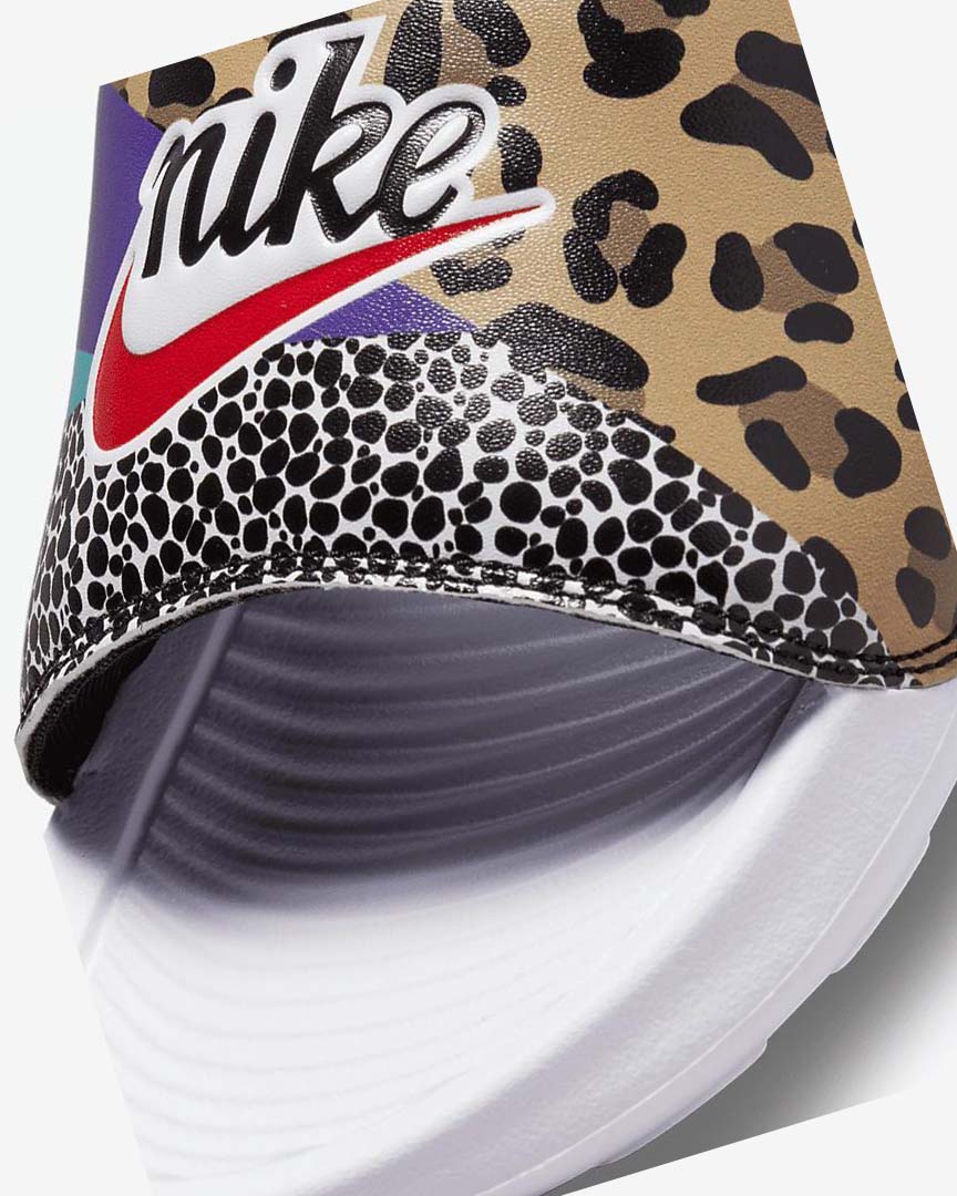 White / Black / Purple / Red Nike Victori One Women's Slides | CA_5152