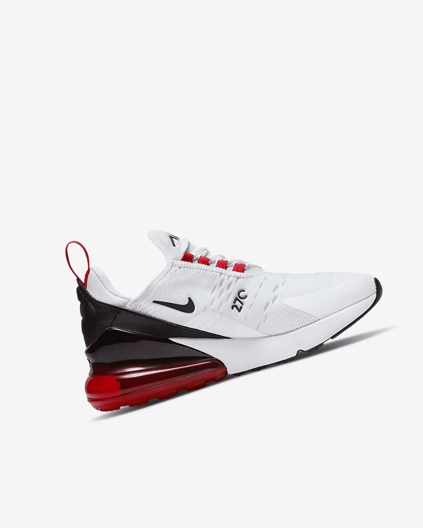 White / Black / Red / Grey Nike Air Max 270 Boys' Casual Shoes | CA_2683