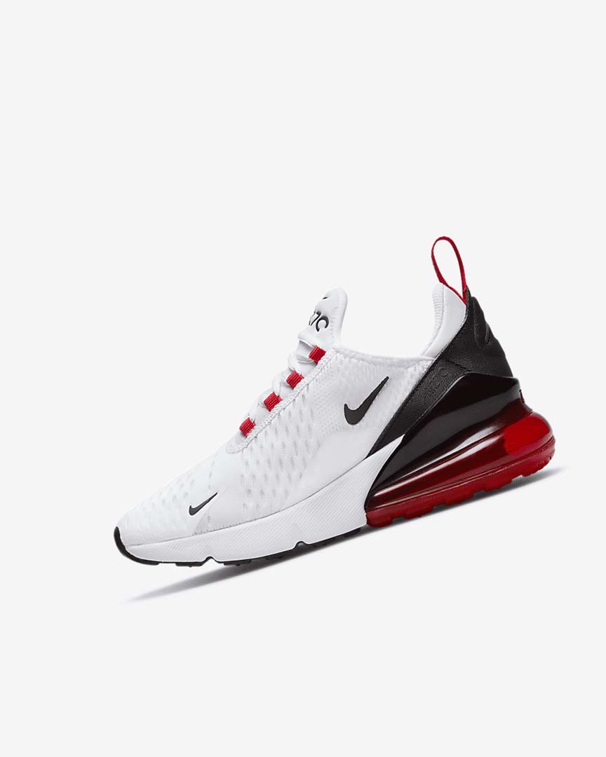 White / Black / Red / Grey Nike Air Max 270 Boys\' Casual Shoes | CA_2683