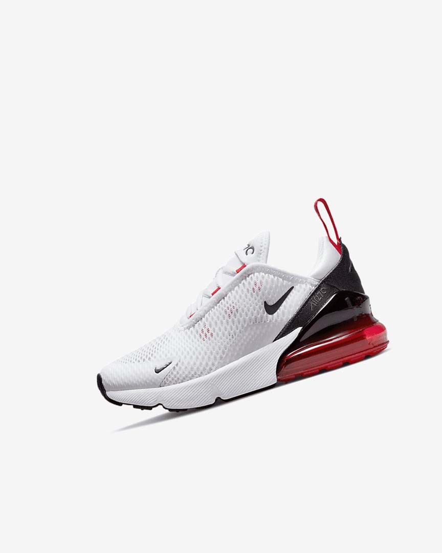 White / Black / Red / Grey Nike Air Max 270 Boys\' Casual Shoes | CA_2907