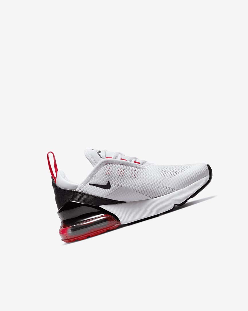 White / Black / Red / Grey Nike Air Max 270 Girls' Casual Shoes | CA_5459