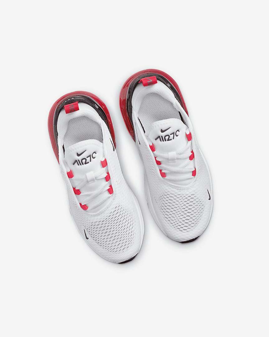White / Black / Red / Grey Nike Air Max 270 Girls' Casual Shoes | CA_5459